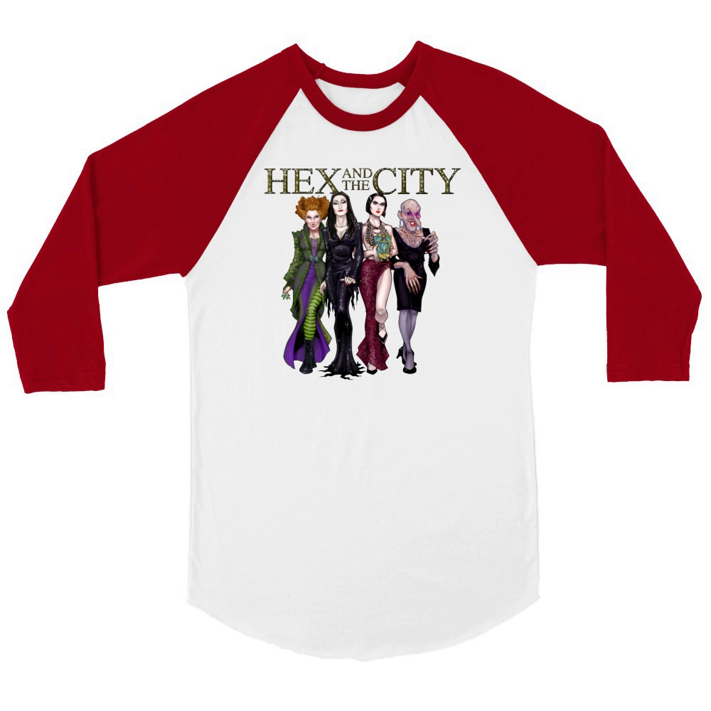 Hex And The City shirt Unisex ¾ sleeve Raglan T-shirt