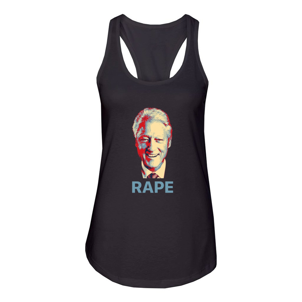 Bill Clinton Rape Roger Stone Women's Racerback Tank