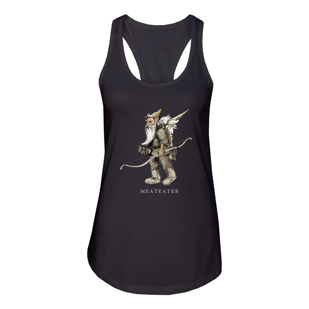 Gnome Packing Out a Unicorn sweater Women's Racerback Tank