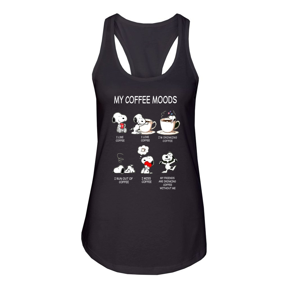 Snoopy Kaffee Women's Racerback Tank