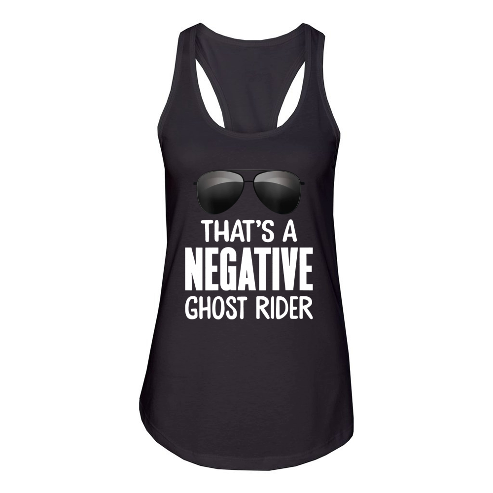 That's A Negative Ghost Rider Women's Racerback Tank