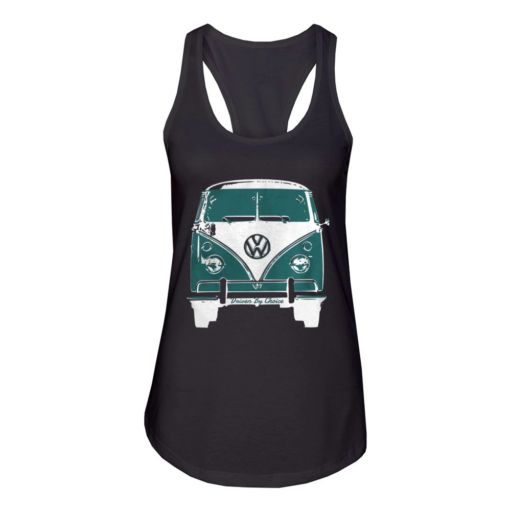 VW Bus, Driven by Choice Women's Racerback Tank