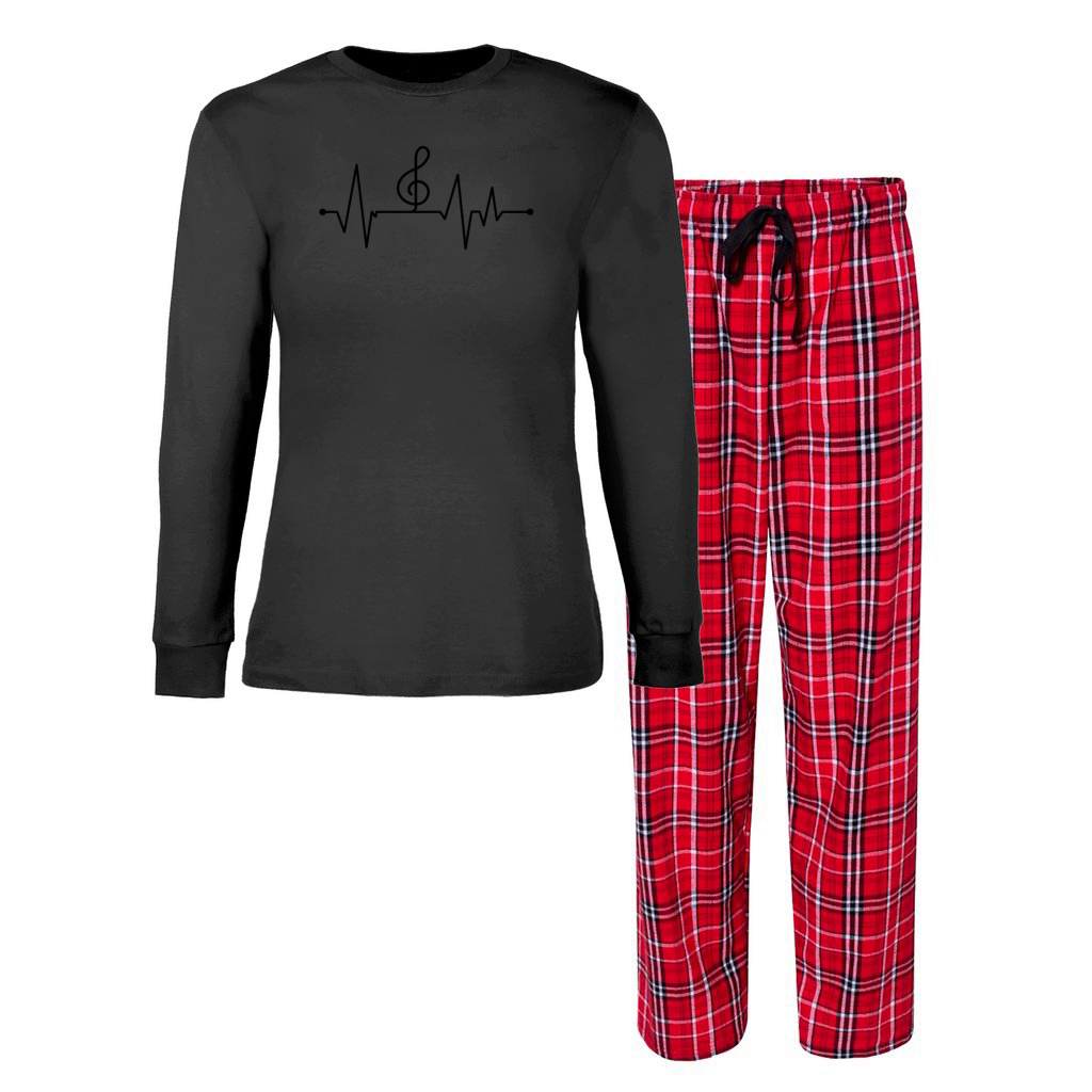 Heartbeat Music Clef Women's Christmas Pajamas