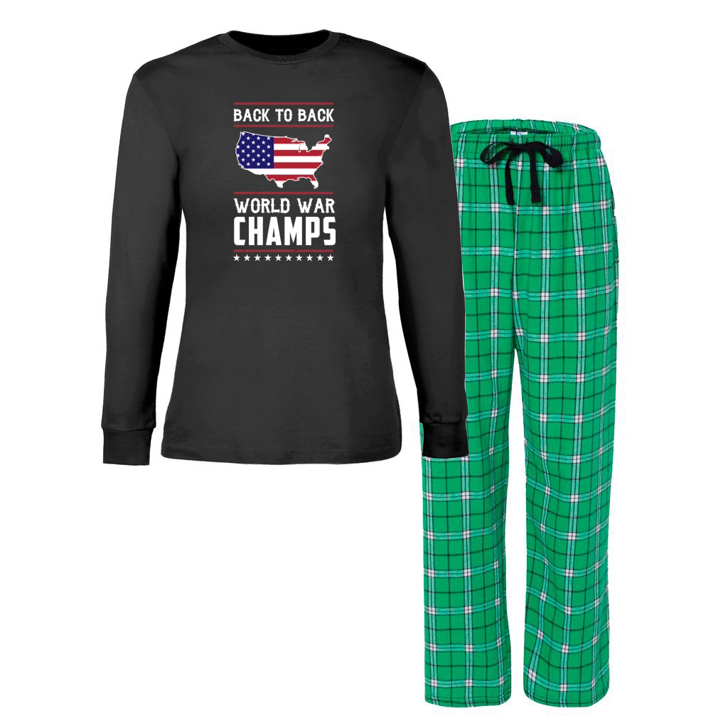 Back to back world war champs Women s Christmas Pajamas Designed by Allali