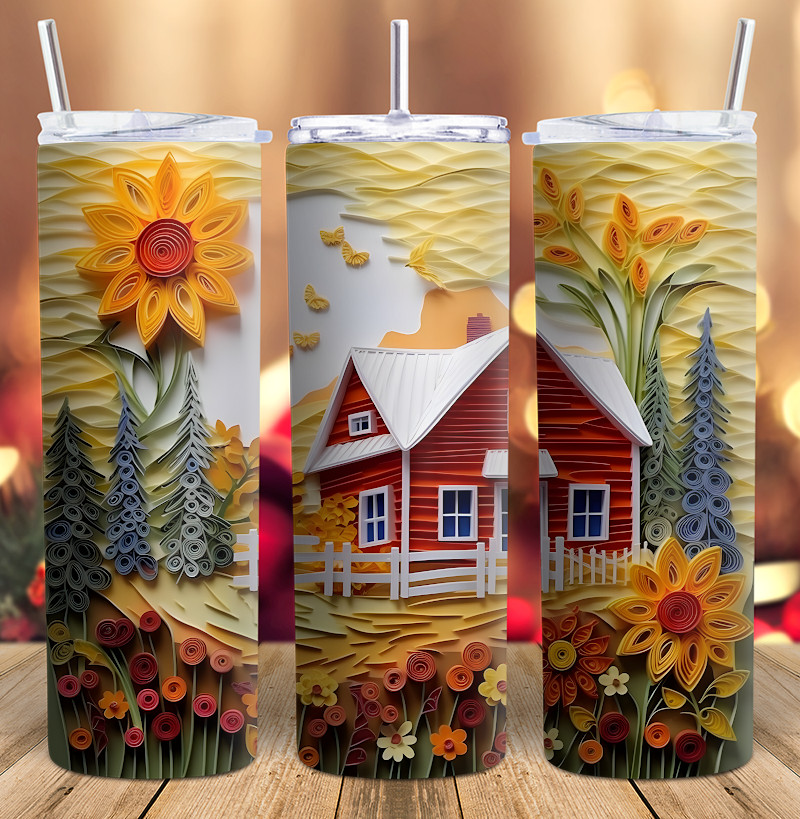 Farmhouse 3D Tumbler