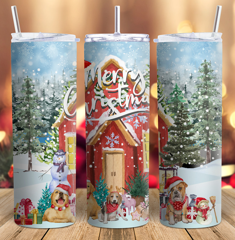 Dog Family Christmas Tumbler