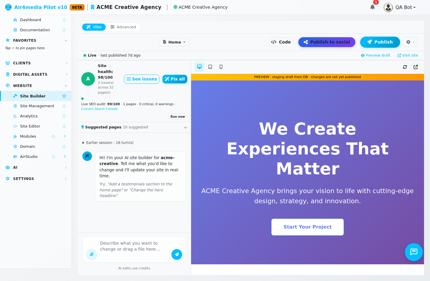 Site Builder
