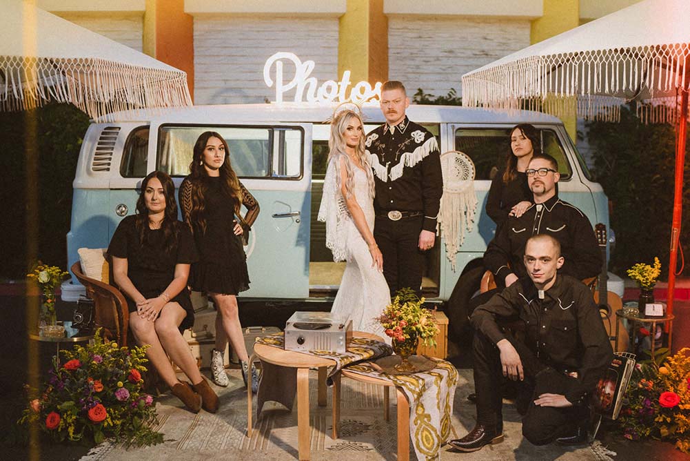 Callie, the 1973 VW photo bus, at an event