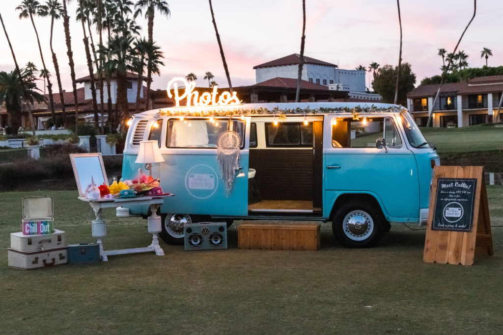 Callie, the 1973 VW photo bus, at an event