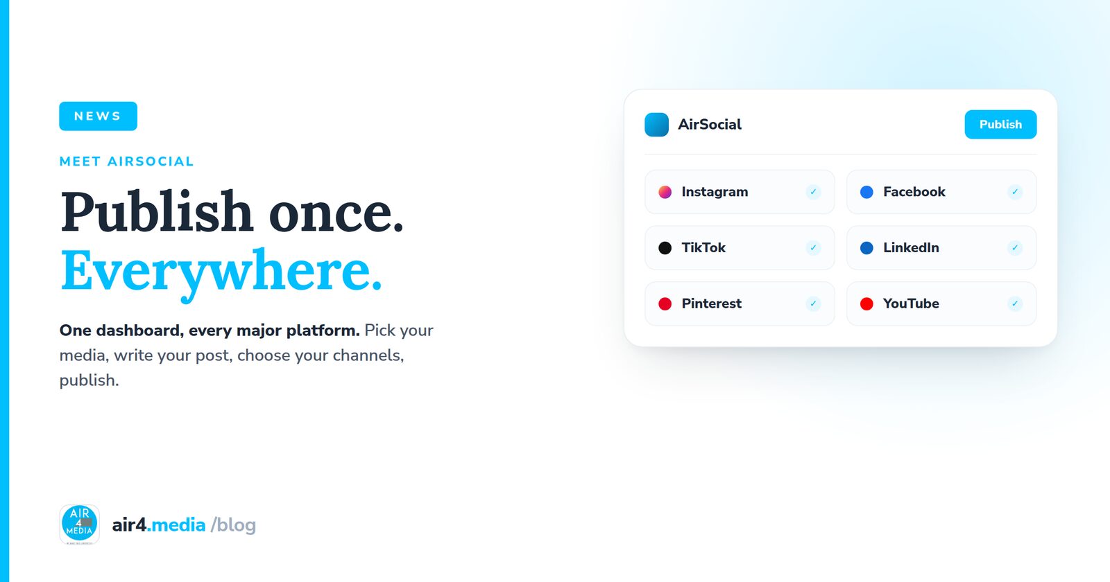 Meet AirSocial: Publish Once, Everywhere, From Pilot