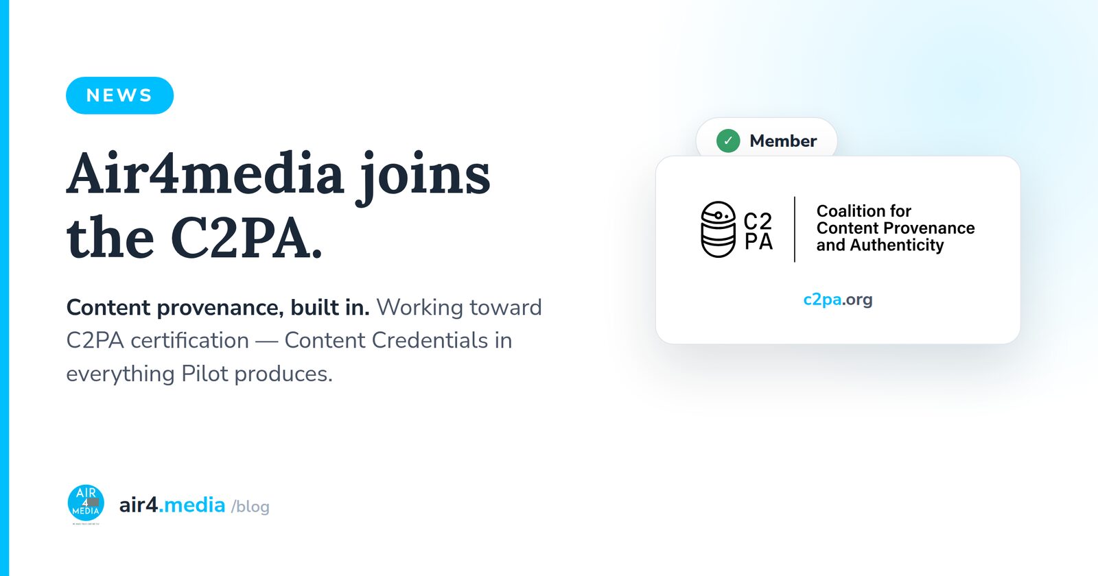 Air4media Joins the C2PA