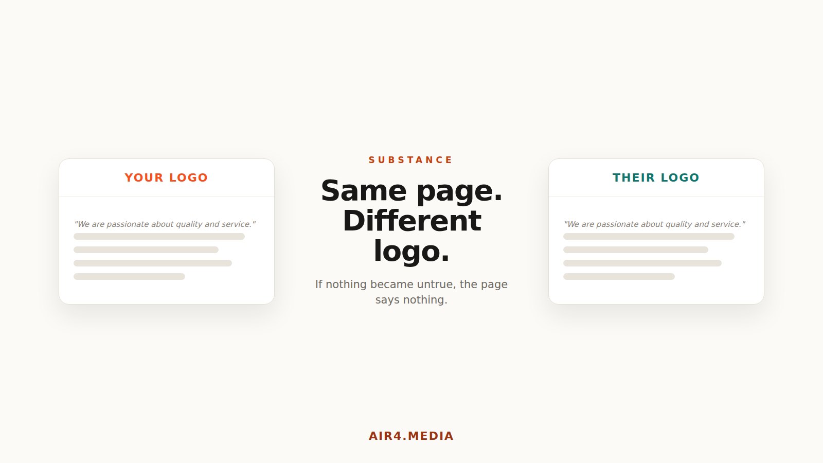 Most small business websites say nothing