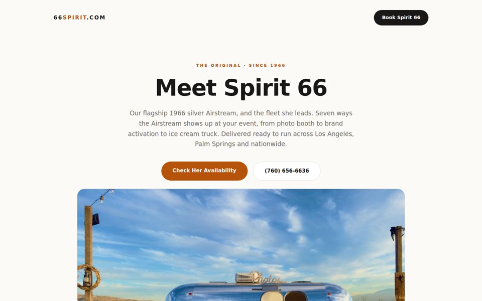 The 66spirit.com home page