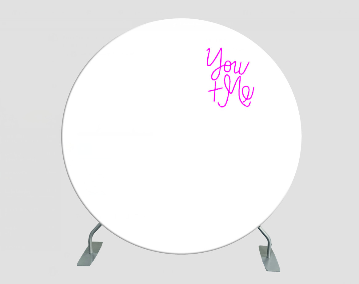 Round Backdrop with/without Neon