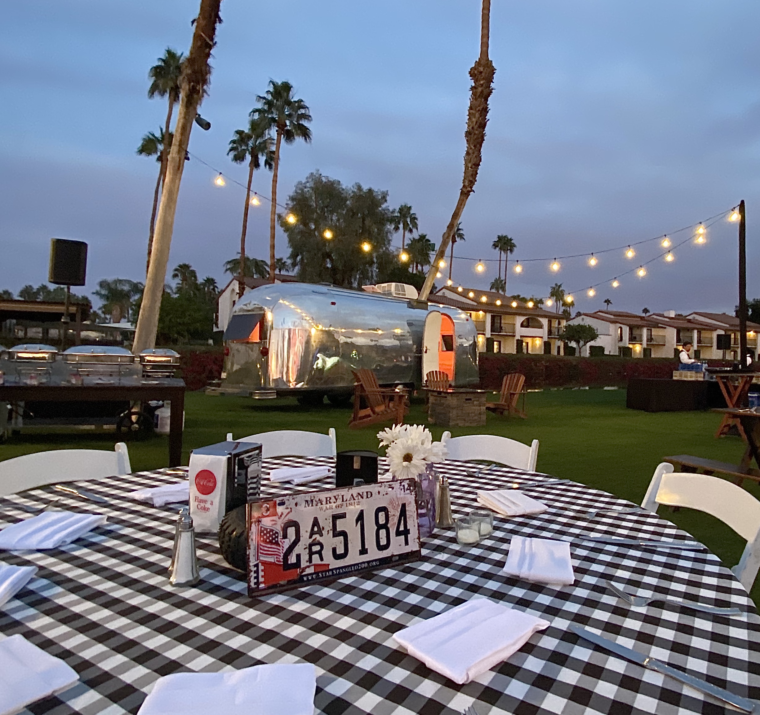 Styled buffet tables