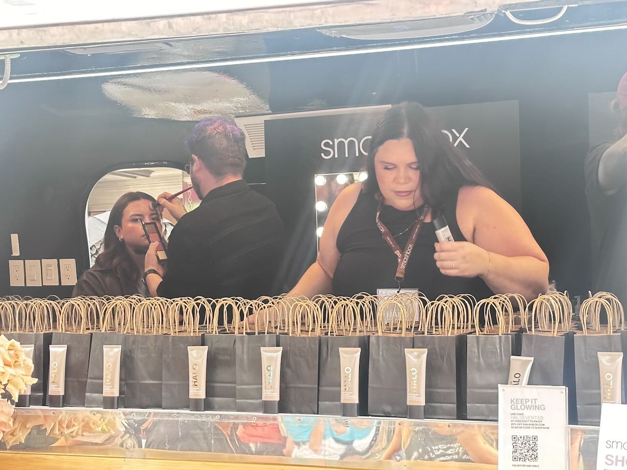Inside the Smashbox trailer