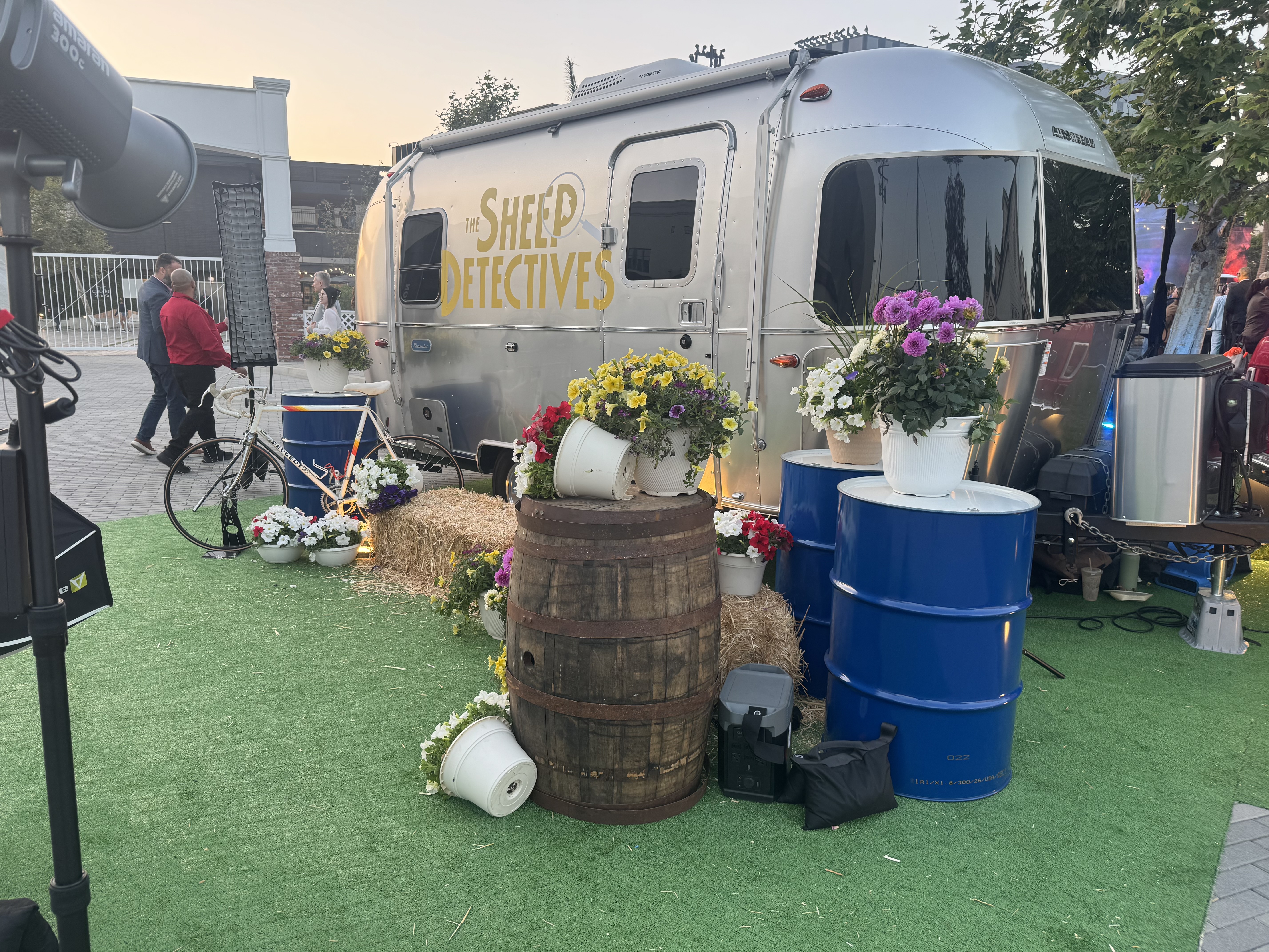 Bambi Airstream wrapped for The Sheep Detectives at Amazon Studios in Culver City