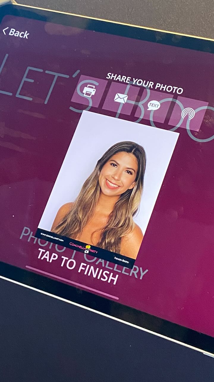 Coachella party share screen portrait