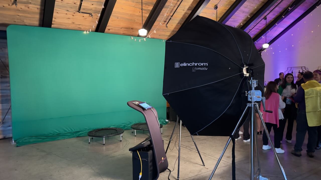 Green screen softbox setup