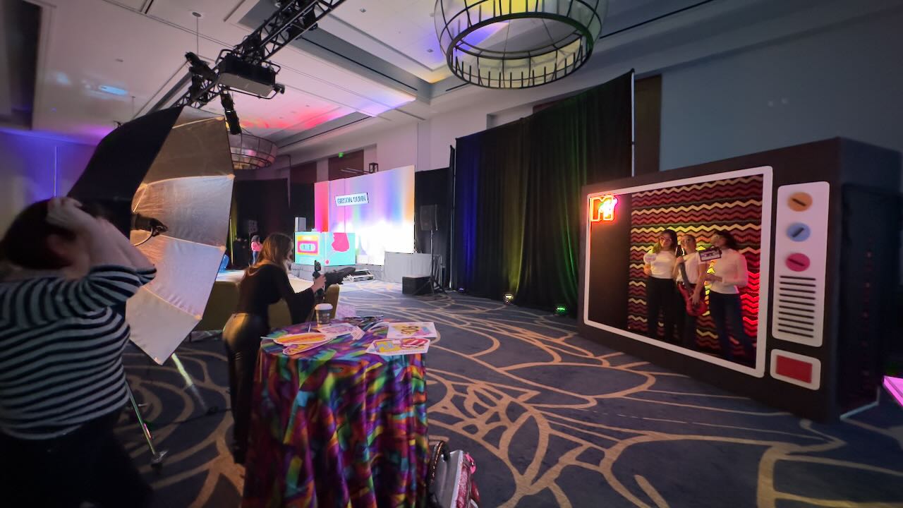 Mtv tv backdrop event setup