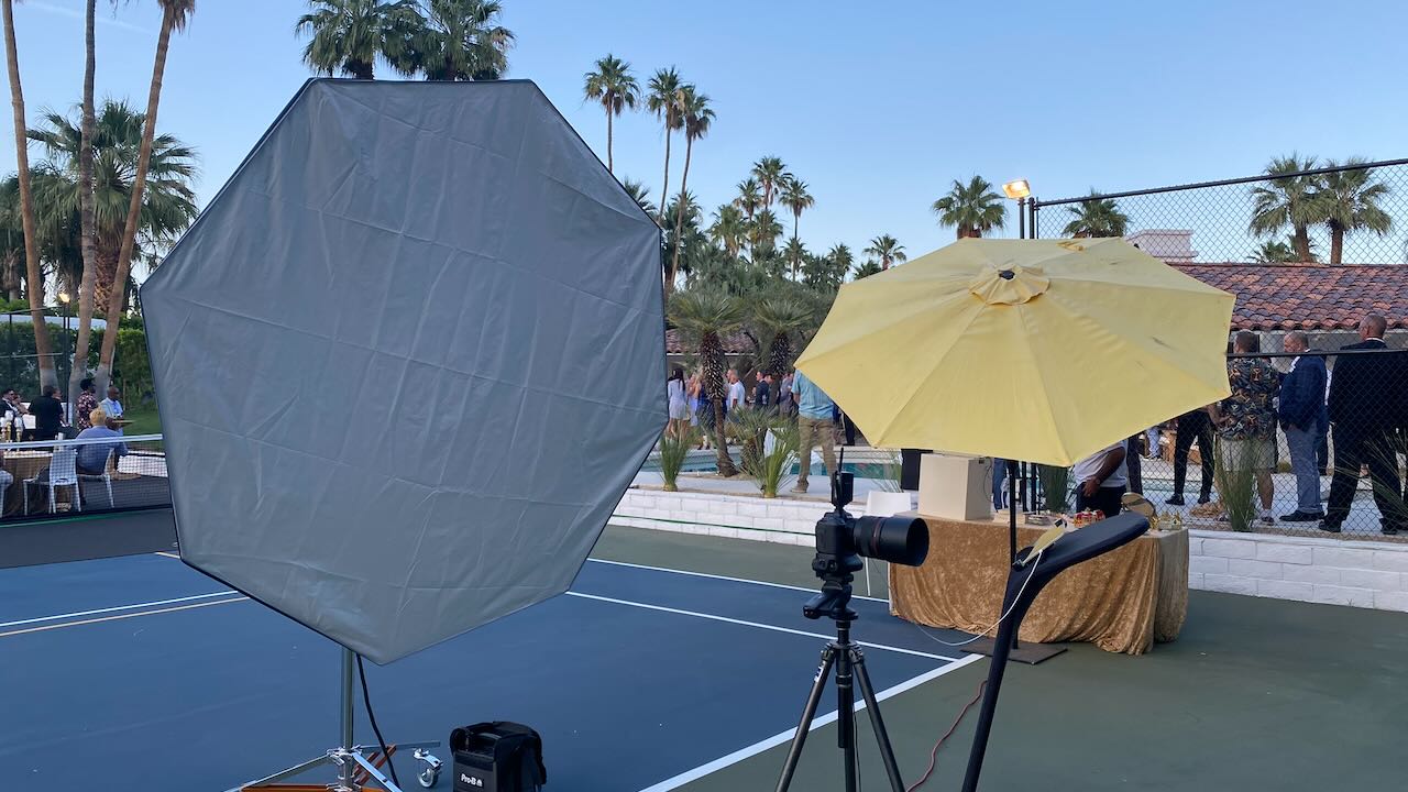 Palm springs poolside setup