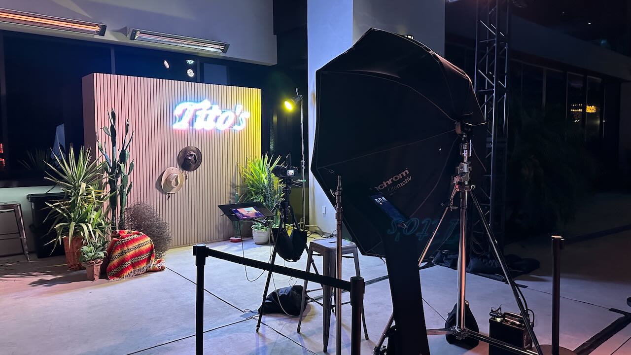 Titos softbox lighting bts setup