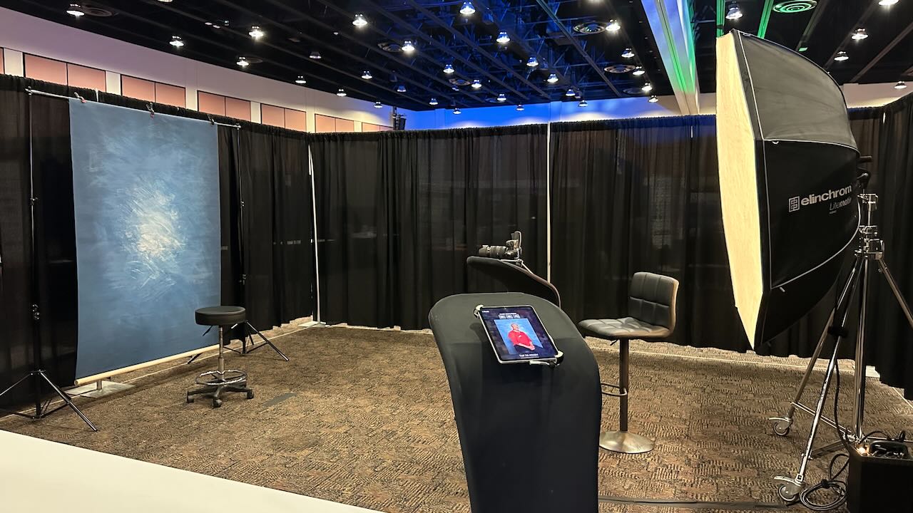 Tradeshow booth empty setup