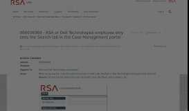 
							         000036369 - RSA or Dell Technologies employee o... | RSA Link								  
							    