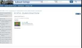 
							         01 SP14 - Student Email Portal - Course Information ... - My Laboure								  
							    