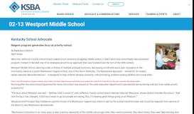 
							         02-13 Westport Middle School - Kentucky School Boards Association								  
							    