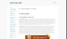
							         # 1 cashx payday in minutes! - zip19 login 200 - Google Sites								  
							    