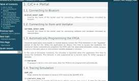 
							         1. C/C++ Portal — connectal 16.11.1 documentation								  
							    