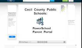 
							         1 Cecil County Public Schools: PowerSchool Parent Portal. - ppt ...								  
							    