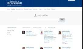 
							         1 - Find Profiles — University of Huddersfield Research Portal								  
							    