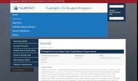 
							         1 Fulbright/University College Dublin Taught Master's ... - Countries								  
							    