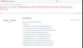 
							         1 Introduction to Oracle User Messaging Service - Oracle Docs								  
							    