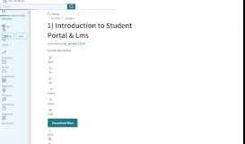 
							         1) Introduction to Student Portal & Lms | Computing (53 views) - Scribd								  
							    