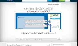 
							         1. Log in to AsknLearn Portal at: lms.asknlearn.com/BRPS - ppt ...								  
							    