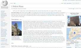 
							         1 Police Plaza - Wikipedia								  
							    