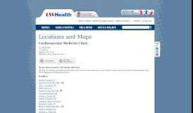 
							         1 S. Park Clinic - Cardiovascular Medicine | UW Health | Madison, WI								  
							    