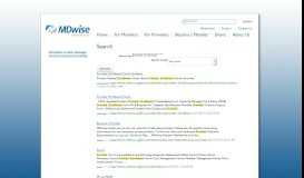 
							         1 - Search - MDwise Inc.								  
							    
