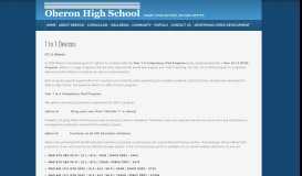 
							         1 to 1 Devices | Oberon High School								  
							    