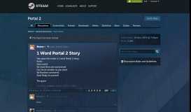 
							         1 Word Portal 2 Story :: Portal 2 General Discussions								  
							    