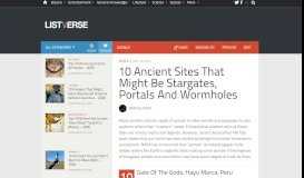 
							         10 Ancient Sites That Might Be Stargates, Portals And Wormholes ...								  
							    