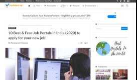 
							         10 Best & Free Job Portals in India (2019) to apply for your new job!								  
							    