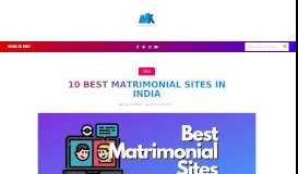 
							         10 Best Matrimonial Sites in India (For South Indians) - Mani Karthik								  
							    