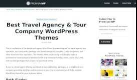 
							         10+ Best Tour & Travel Agency WordPress Themes 2019 - PremiumWP								  
							    