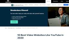 
							         10 Best Video Websites Like YouTube in 2019 - Wondershare Filmora								  
							    