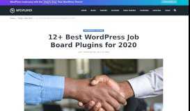 
							         10 Best WordPress Job Board Plugins for 2019 - WPExplorer								  
							    