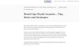 
							         10 Brutal Age: Horde Invasion Tips, Hints and Strategies - Playoholic								  
							    